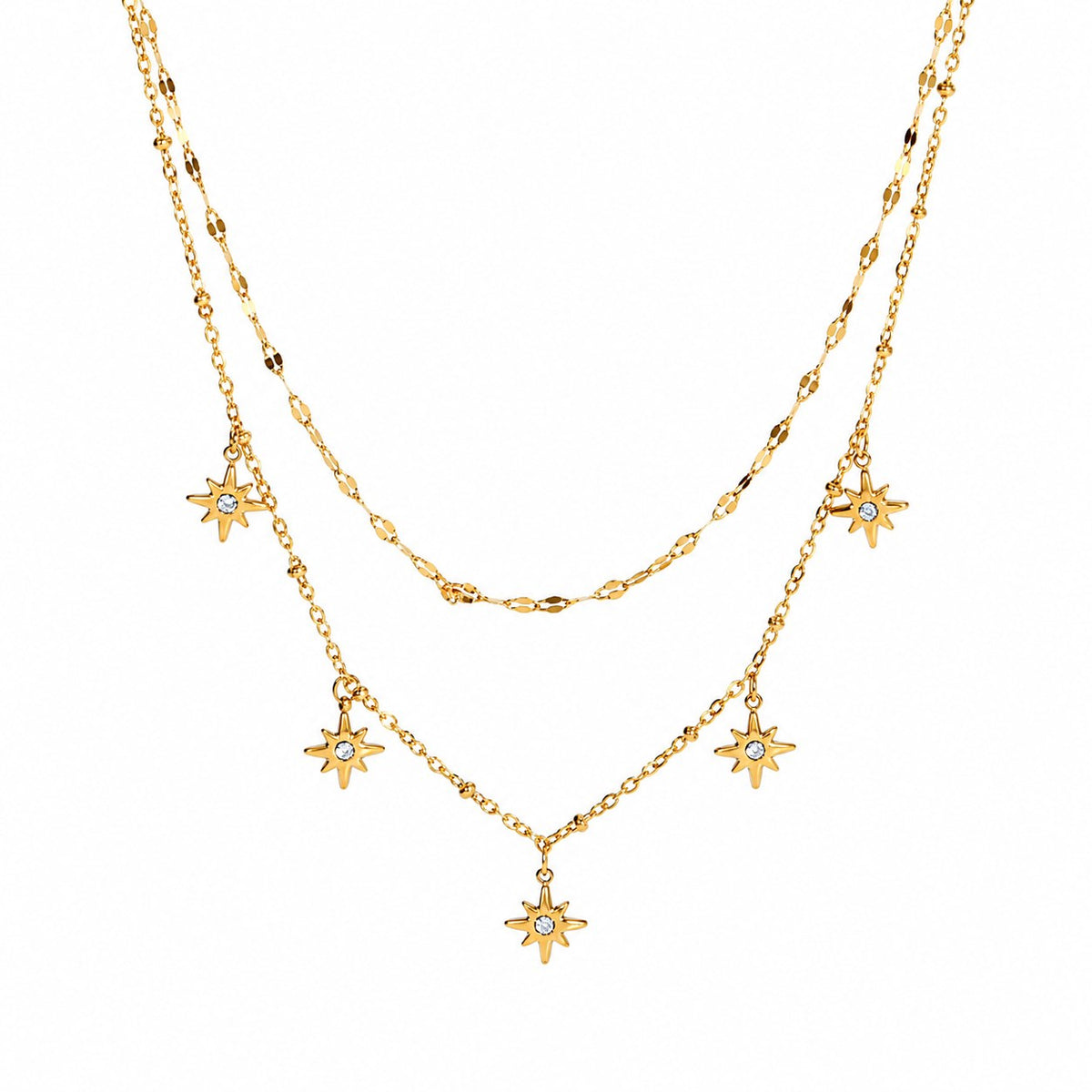 Constellation Layered Gold Necklace
