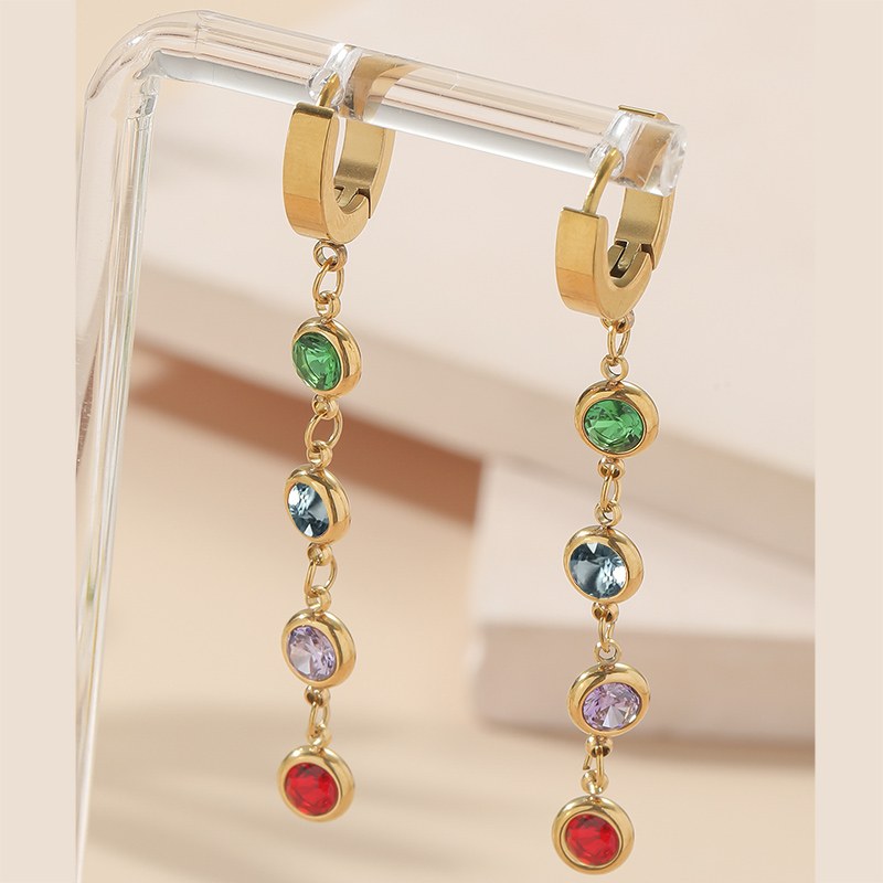 Spectrum Gold Hoop Earrings