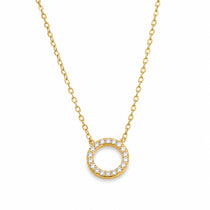 Halo Crystal Gold Necklace