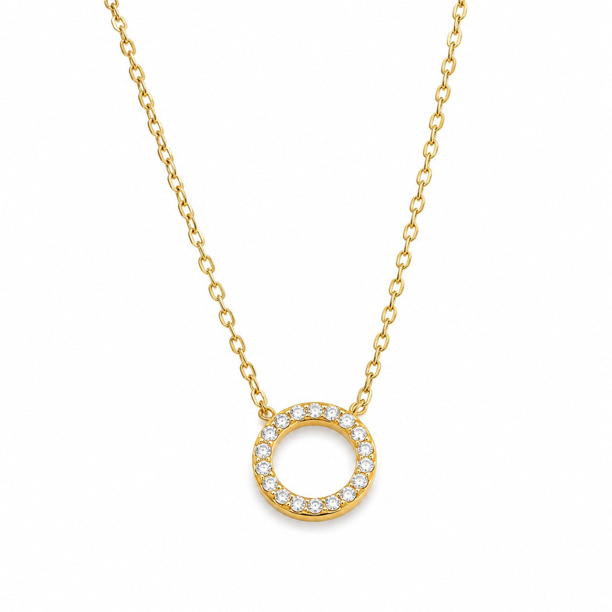 Halo Crystal Gold Necklace