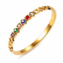 Mosiac Gold Plated Bangle