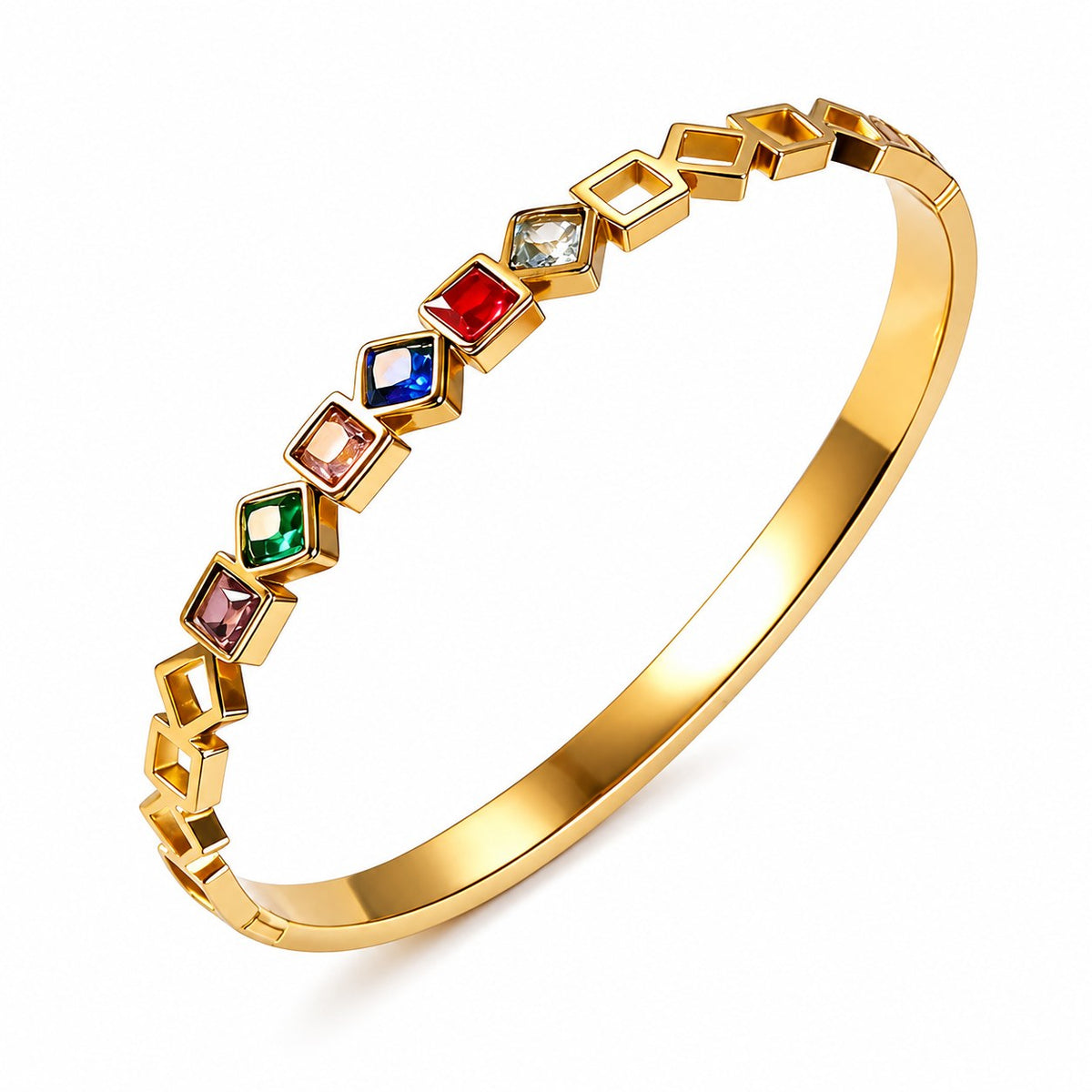 Mosiac Gold Plated Bangle