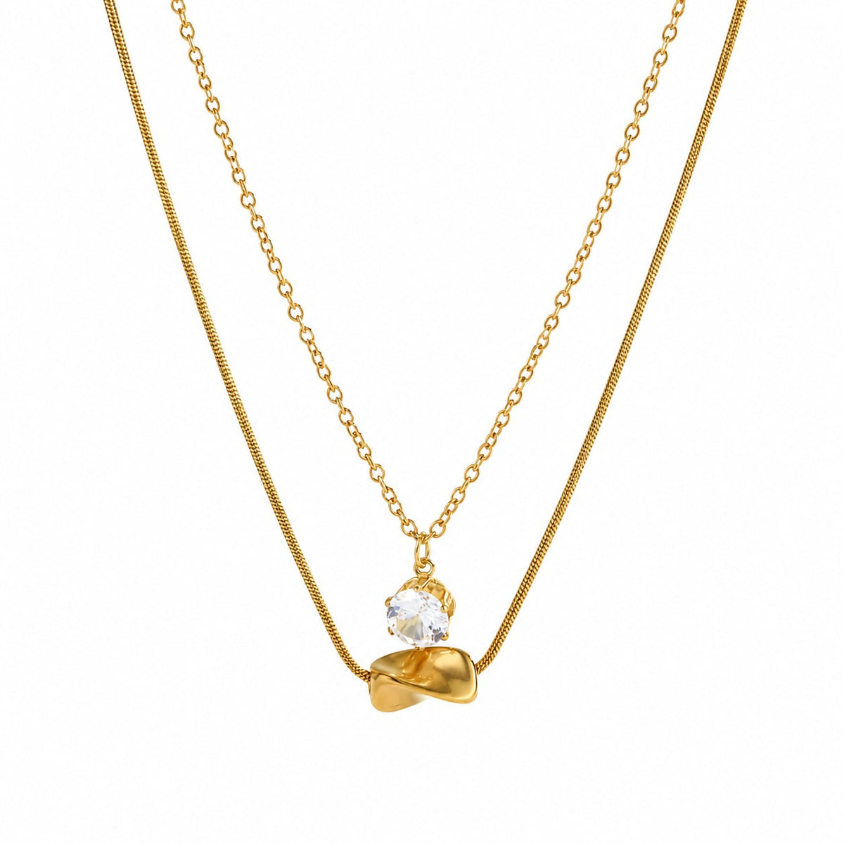 Pebble Gold Necklace