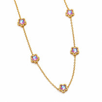 Iris Bloom Gold Necklace