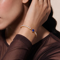 Amore Heart Gold Tennis Bracelet