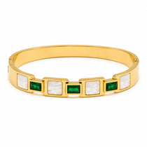 Emerald Gold Plated Bangle