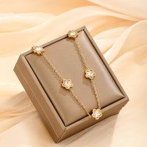 Iris Bloom Gold Necklace