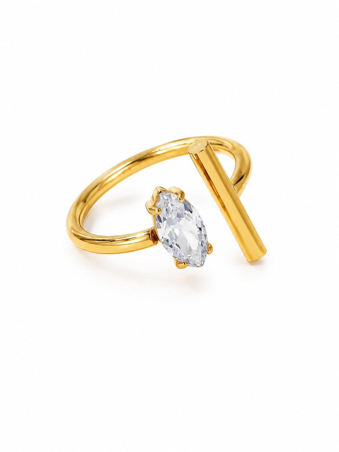 Contrast Gold Ring