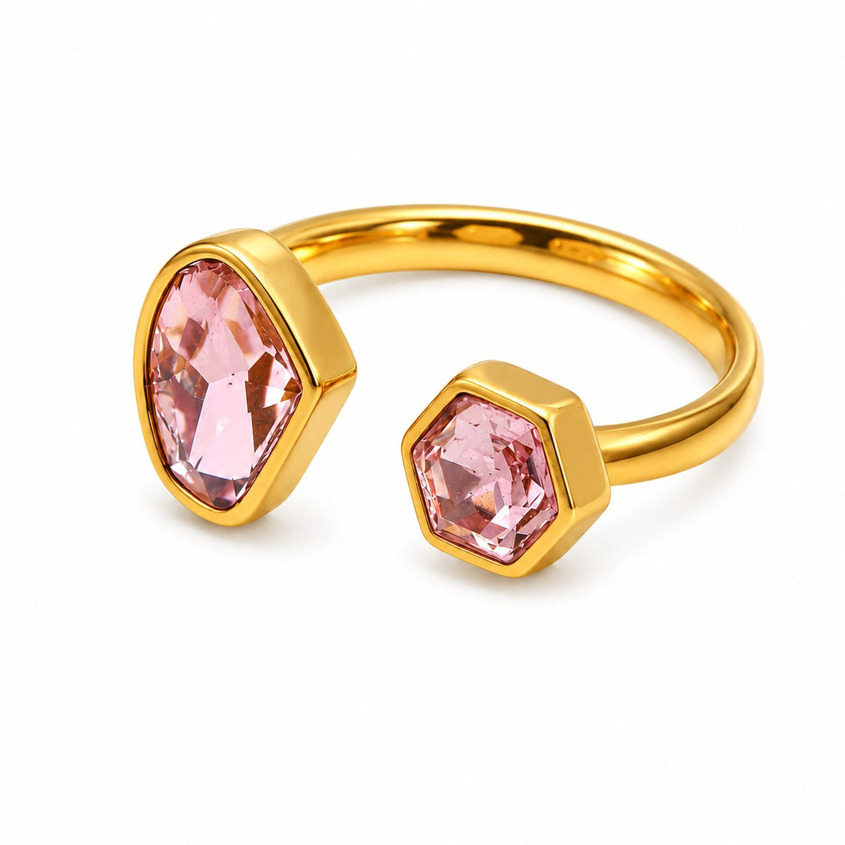 Pink Bloom Gold Ring