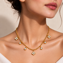 Petal Spark Gold Necklace