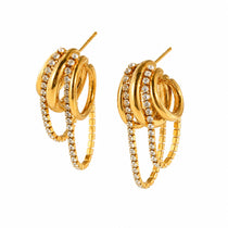 Shimmer Gold Hoop Earrings