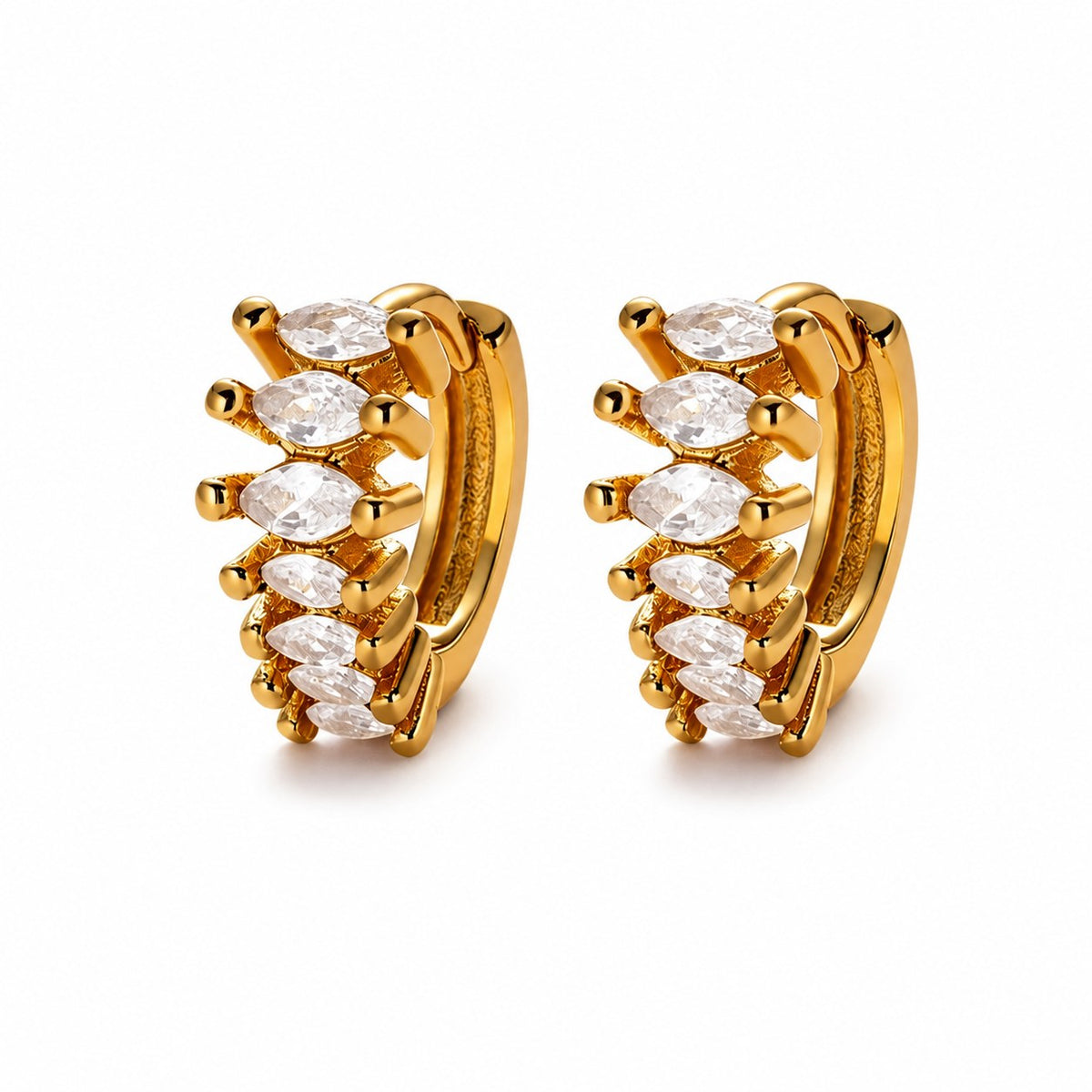 Imperial Diamond Huggie Earrings
