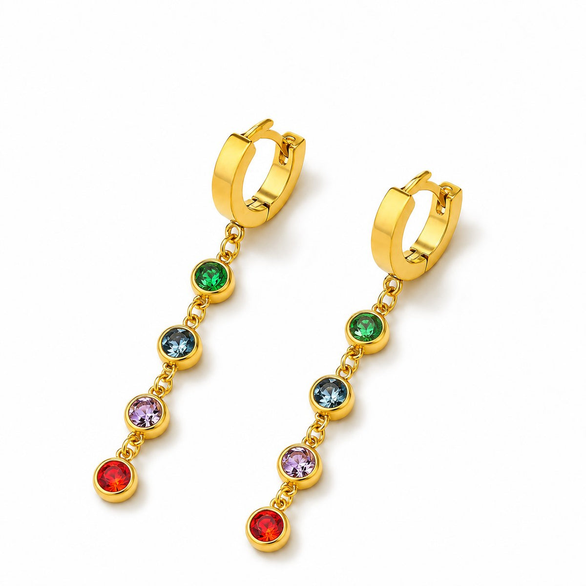 Spectrum Gold Hoop Earrings