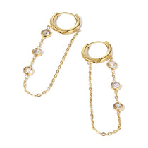 Luna Cascade Gold Hoop Earrings