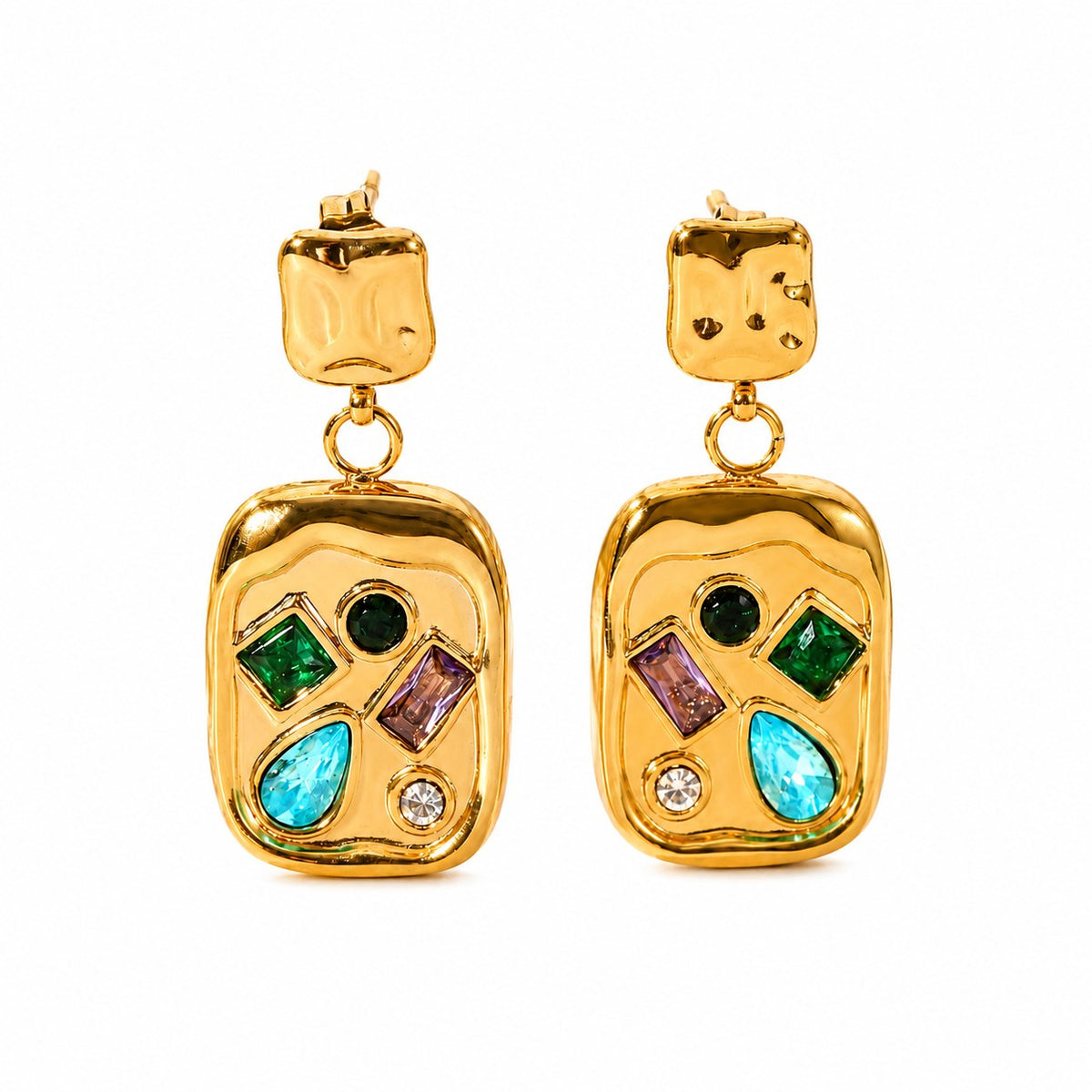Jewel Canvas Gold Earrings