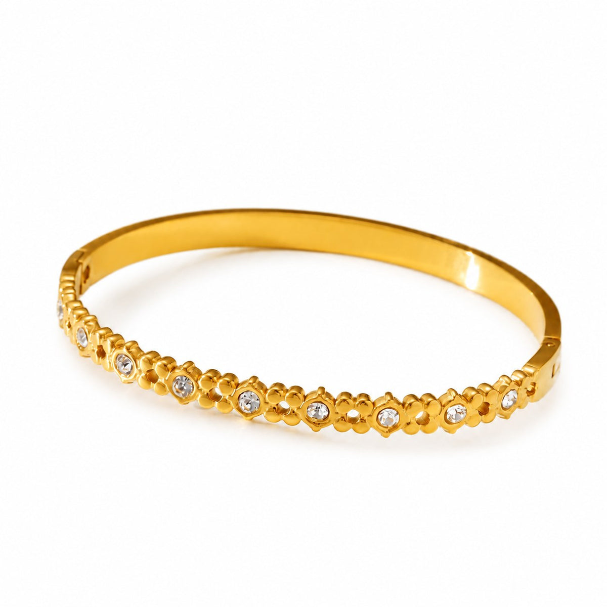 Daisy Gold Plated Bangle