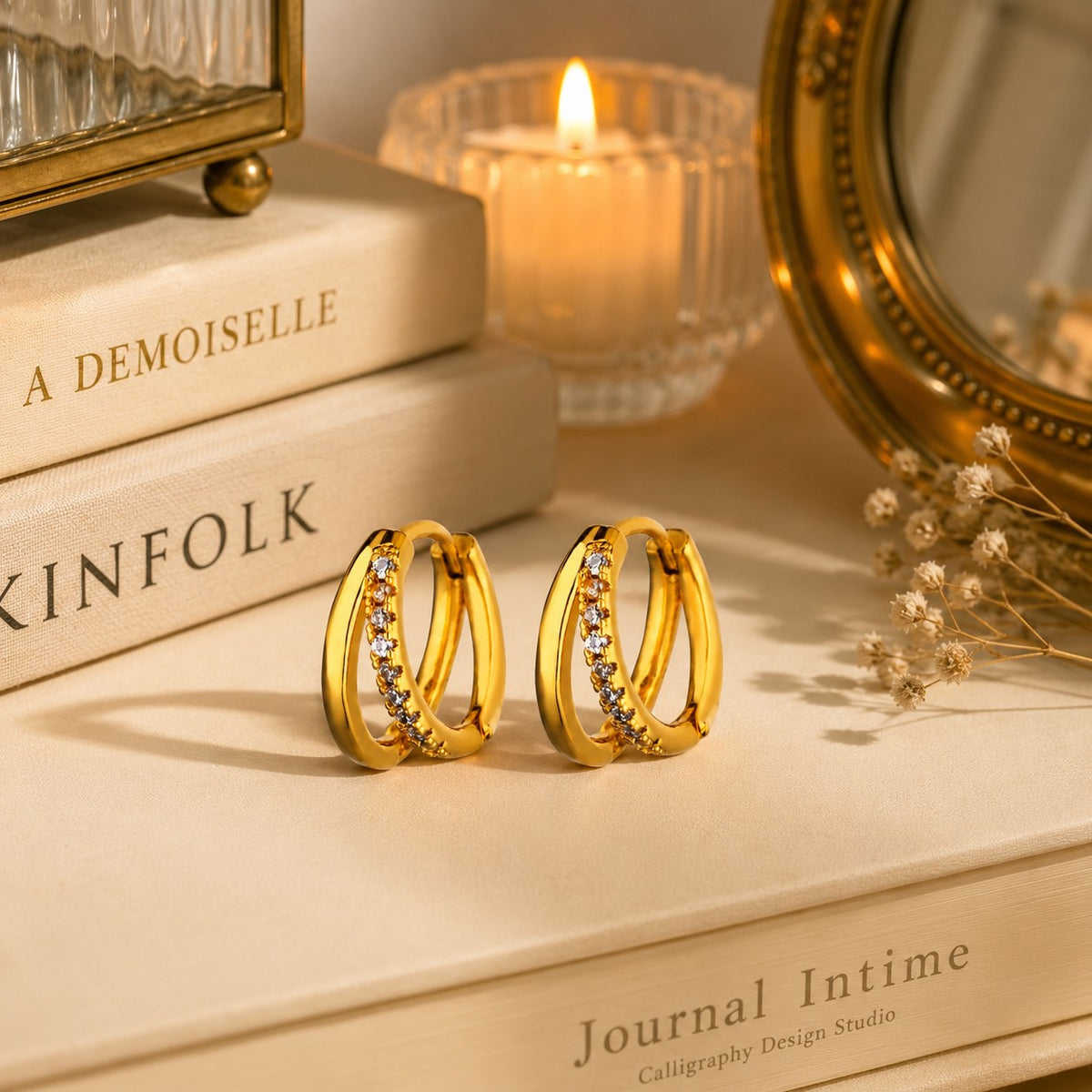 Whisper Gold Hoop Earrings