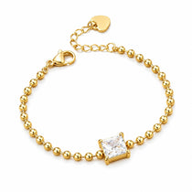 Square Diamond Gold Bracelet