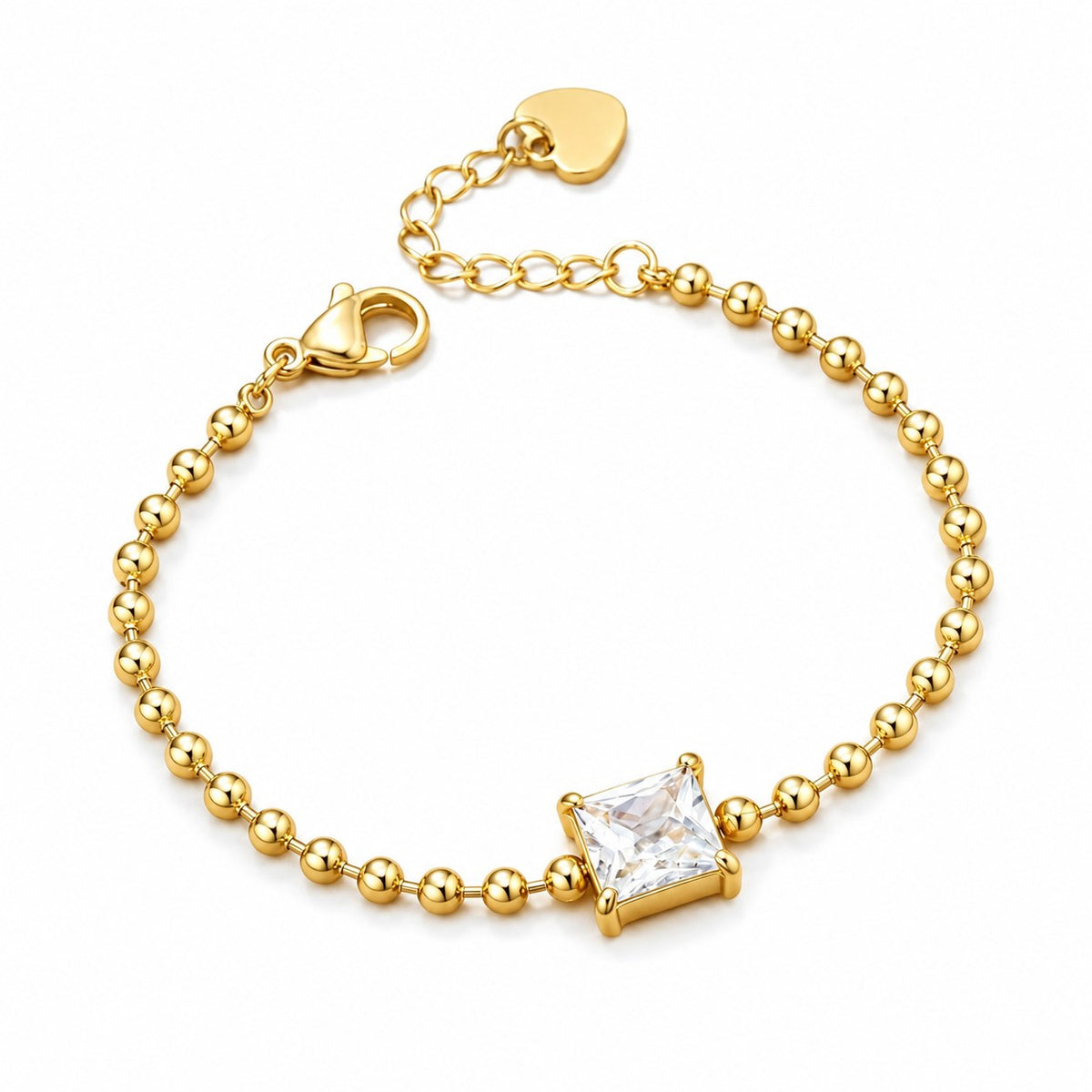 Square Diamond Gold Bracelet