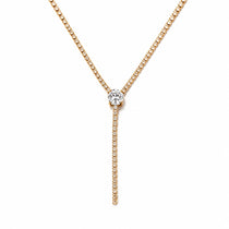 Halo Gold Lariat Necklace