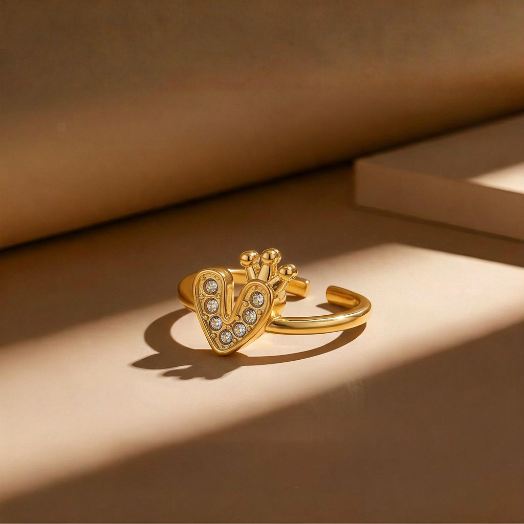 Queen of Hearts Gold Ring