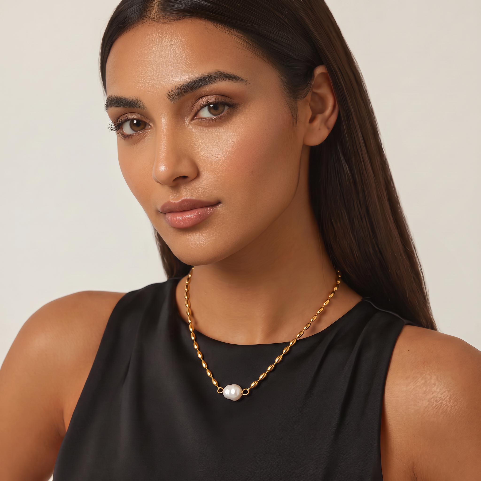 Elowen Pearl Gold Necklace Secondary image