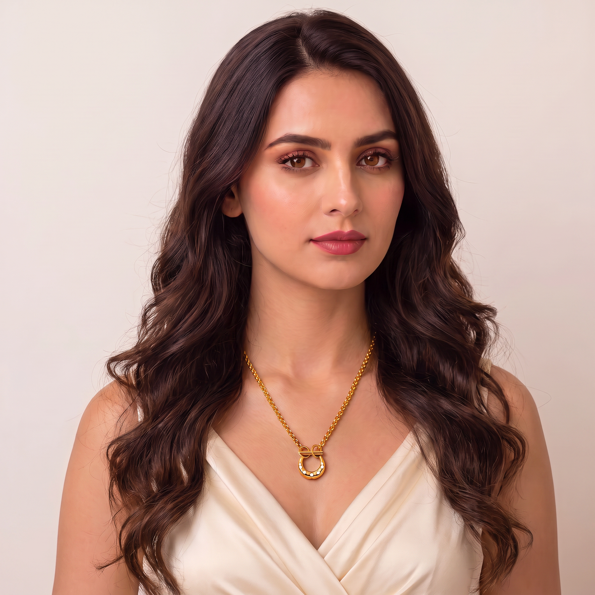 Fortune Horseshoe Gold Necklace