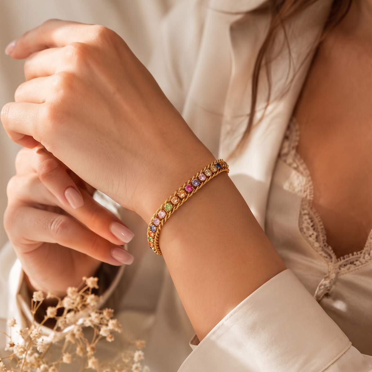 Kaleido Chain Gold Bracelet