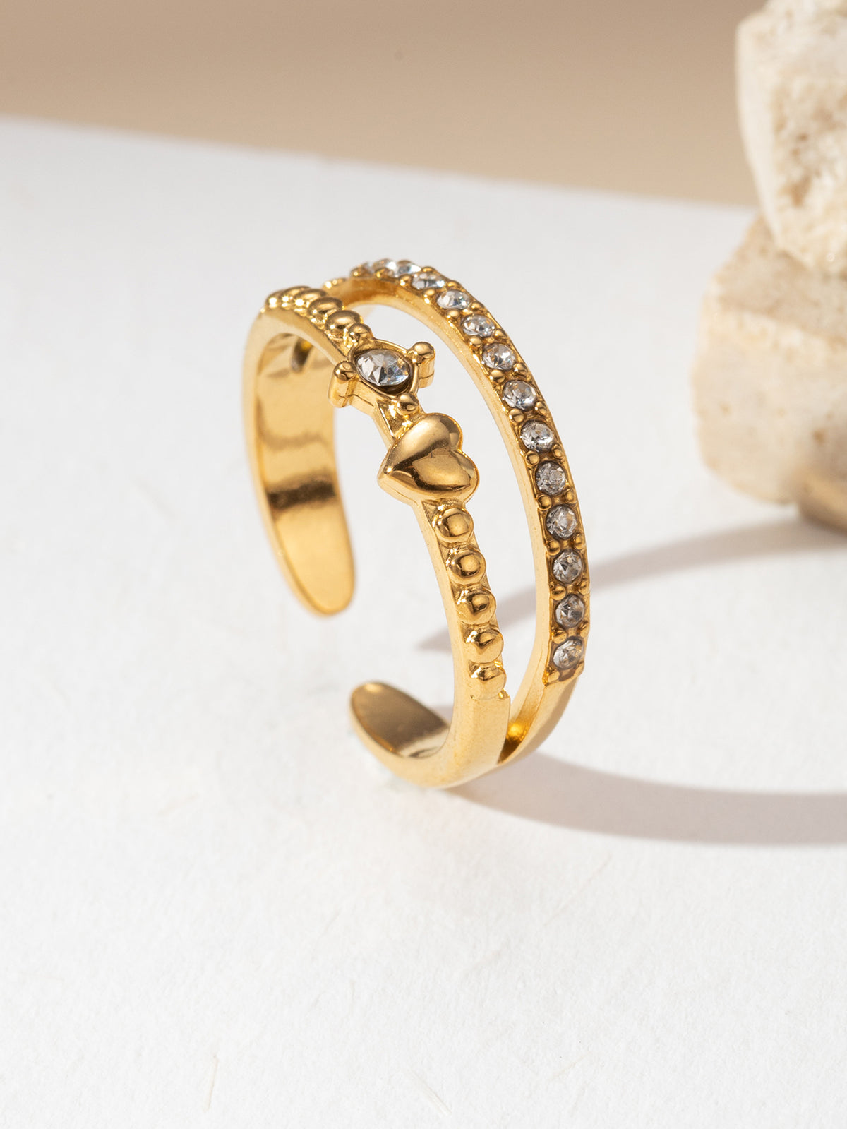 Heart Whisper Gold Ring