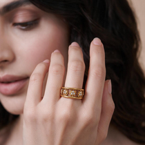 Stellar Bloom Gold Ring