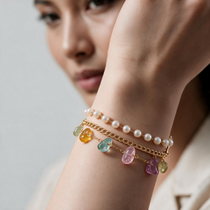 Pastel Bloom Gold Bracelet