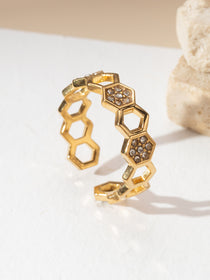 Hexa Gold Ring