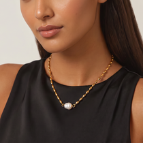 Elowen Pearl Gold Necklace