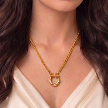 Fortune Horseshoe Gold Necklace