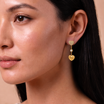 Forever Heart Gold Earrings