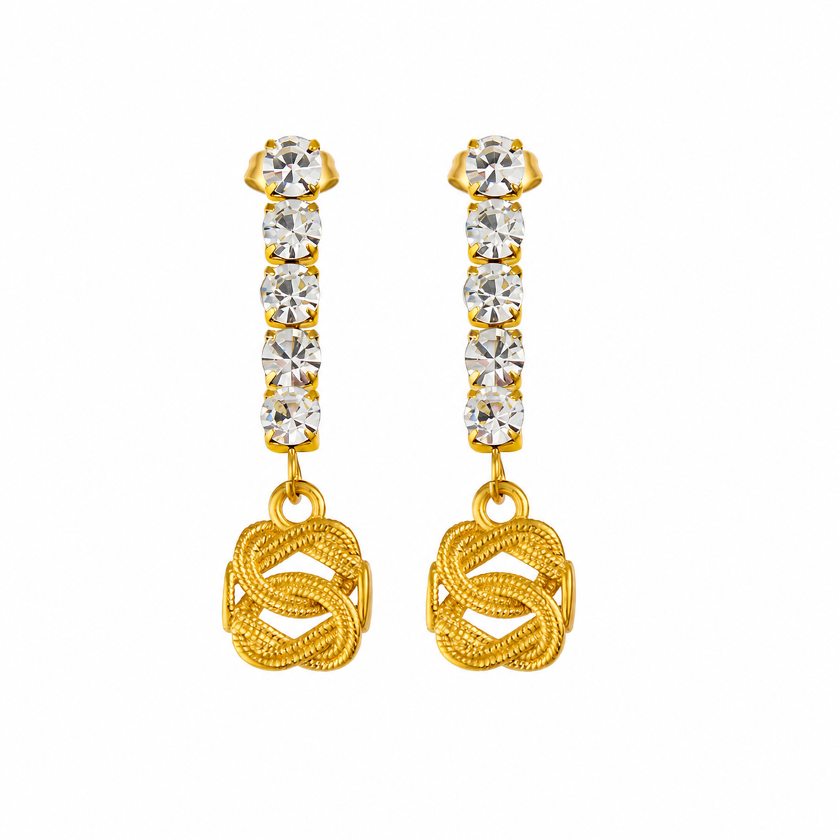 Eternal Drop Gold Earrings