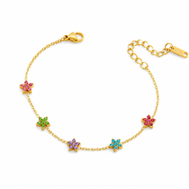 Flora Spark Gold Bracelet - Multicolor