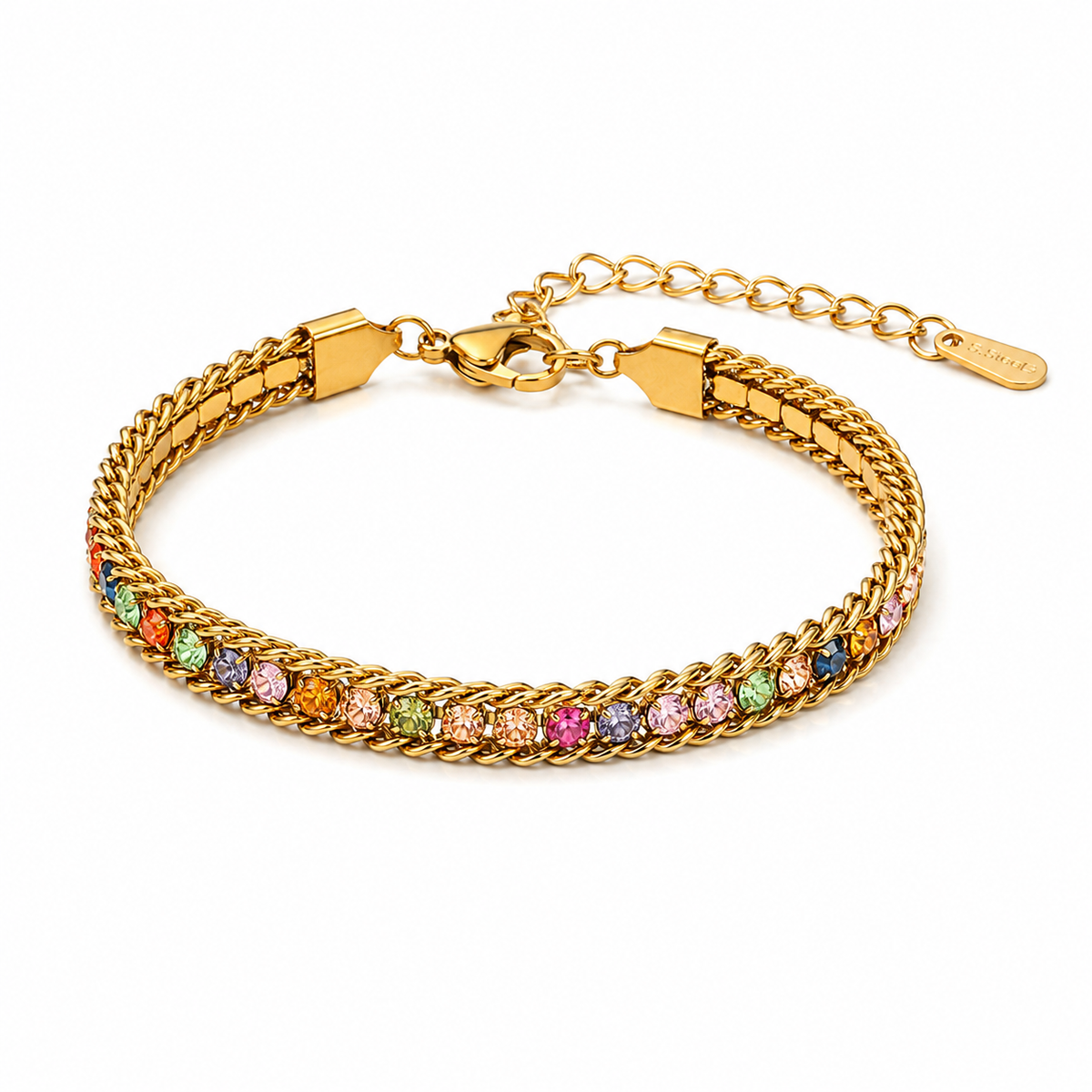 Kaleido Chain Gold Bracelet