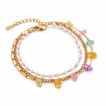 Pastel Bloom Gold Bracelet
