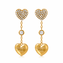 Forever Heart Gold Earrings