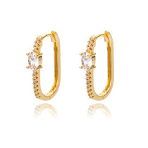 Stellar Spark Gold Hoop Earrings