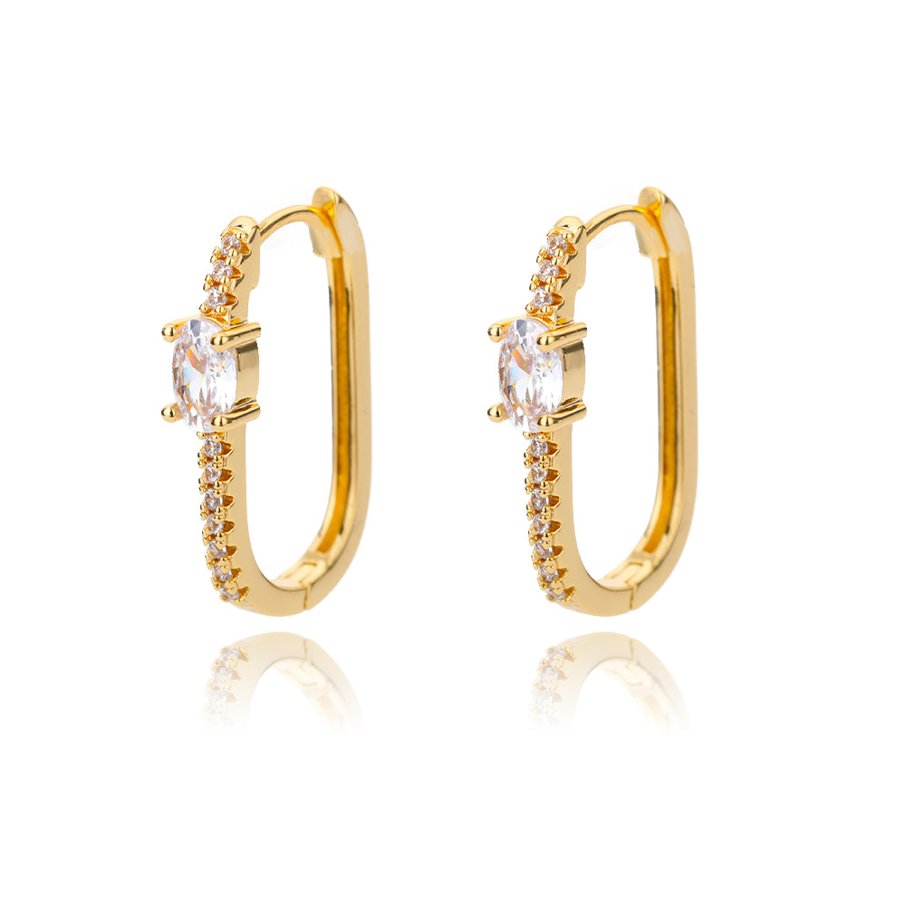 Stellar Spark Gold Hoop Earrings