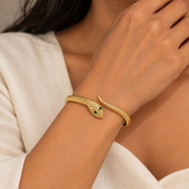 Serpent Gold Plated Bangle