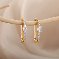 Stellar Spark Gold Hoop Earrings