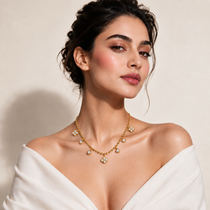 Petal Spark Gold Necklace