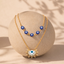 Solara Evil Eye Burst Gold Necklace
